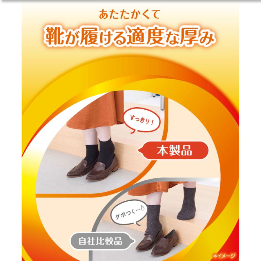 脱げないココピタ ココピタ あったか実感 ハーフ丈 靴下 レディース