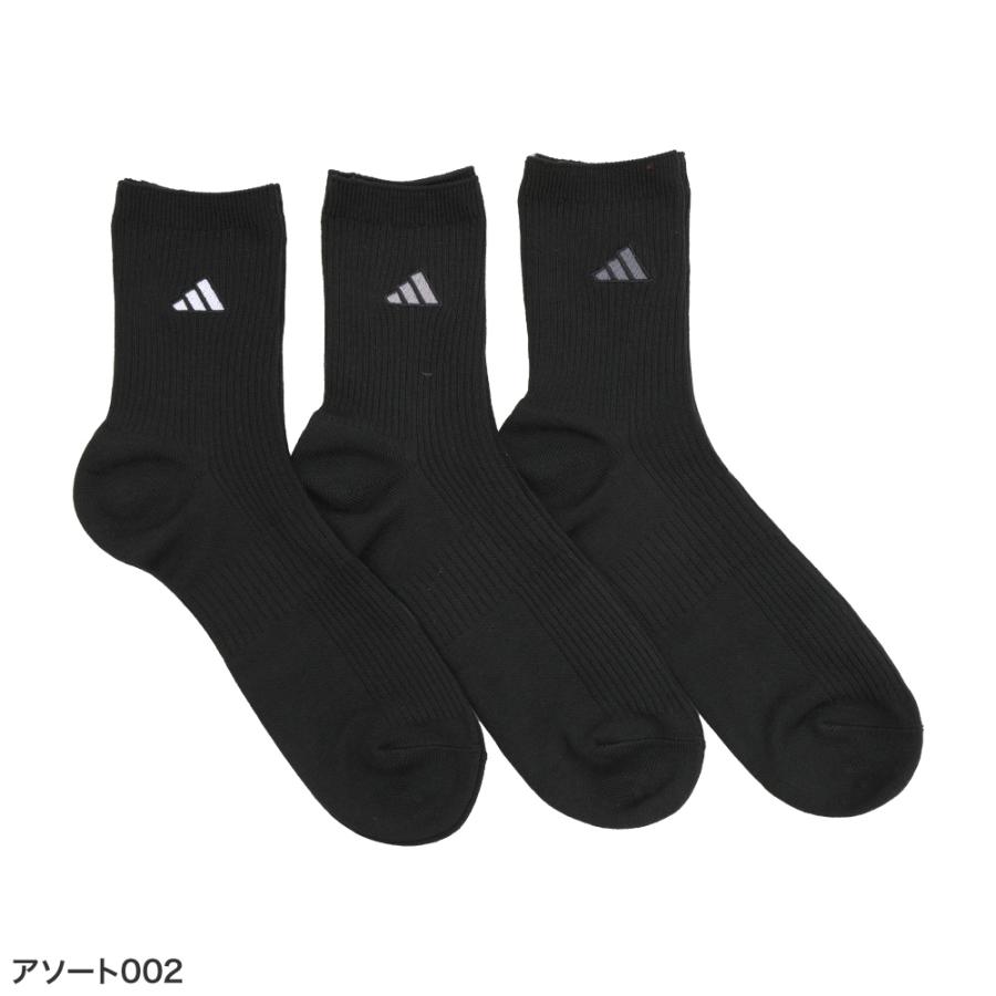adidas アディダス 靴下 メンズ クルー丈 ソックス 3足組 紳士 adidas アディダス 靴下 メンズ クルー丈 ソックス 3足組 紳士