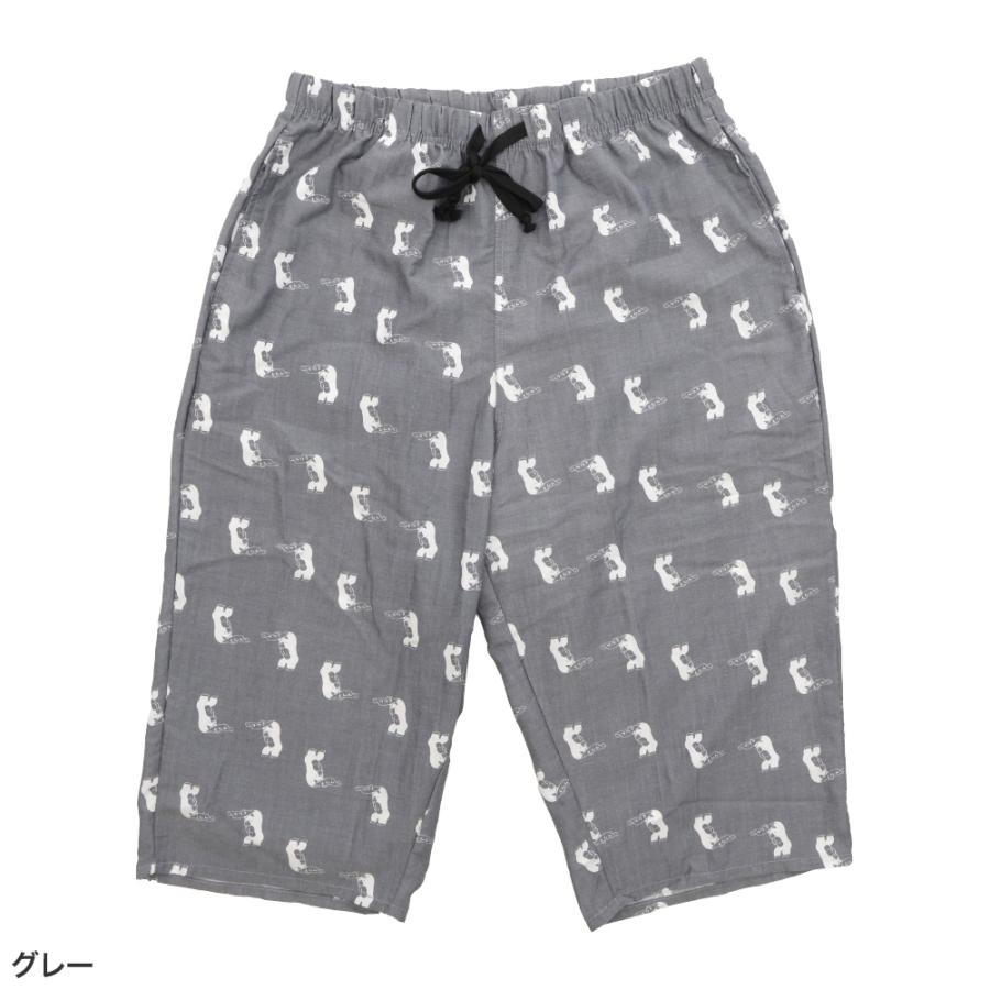 メンズ ごリラックス 7分丈 パンツ プリント ステテコ サウナ