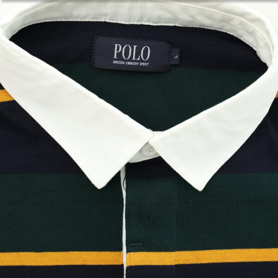 POLO BCS（ポロ・ビーシーエス） ラガーシャツ ポロシャツ ボーダー 襟