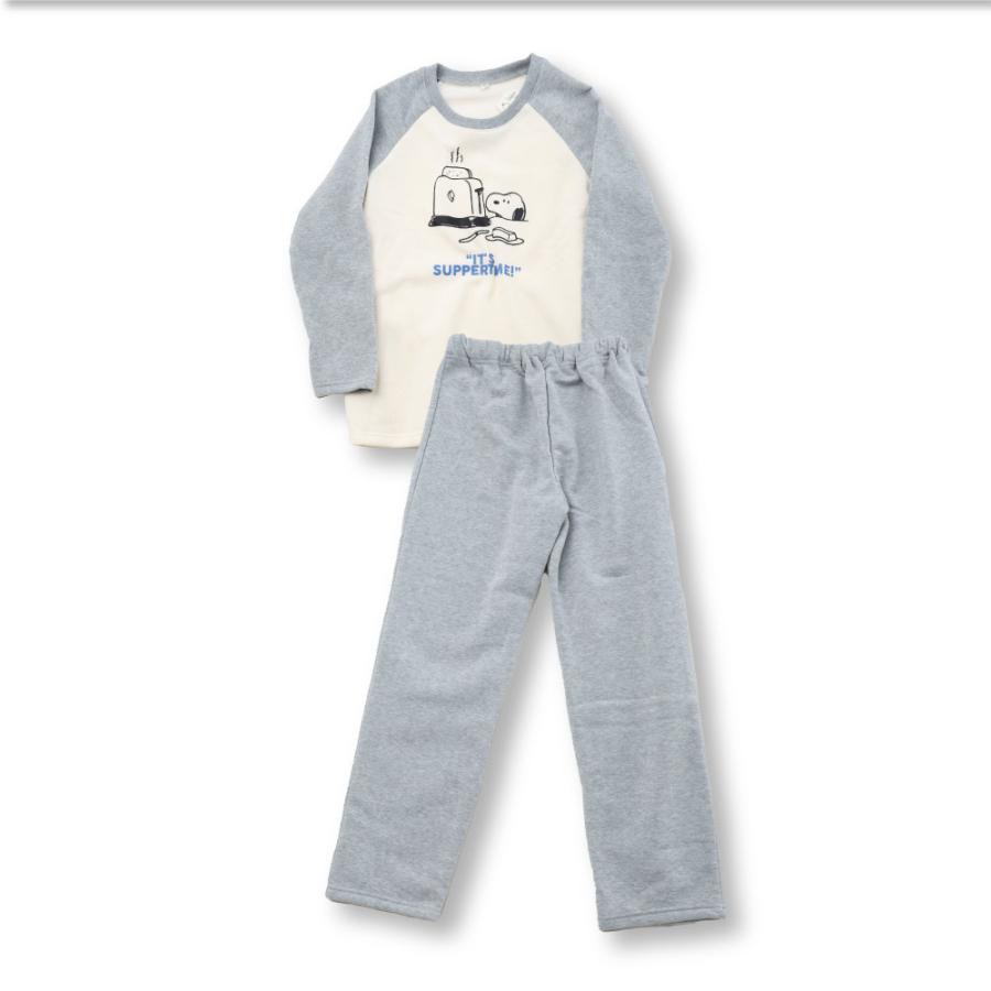 レディース PEANUTS スヌーピー 裏起毛 パジャマ スウェット