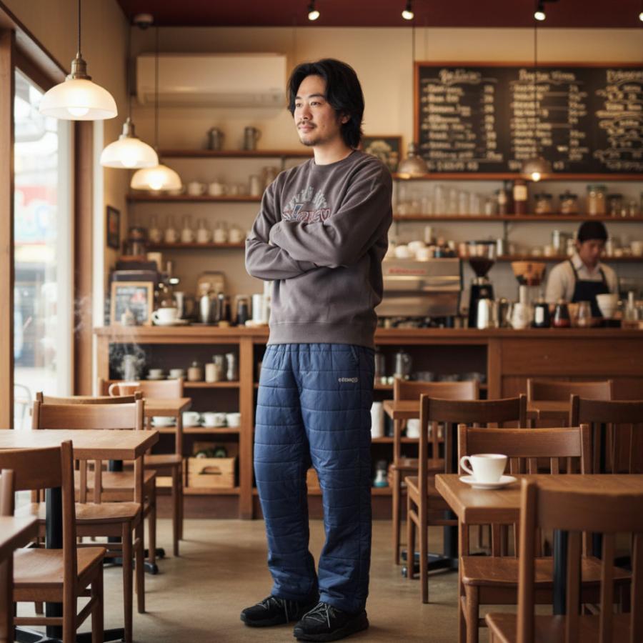 メンズ Kaepa パンツ ナイロンパンツ 中綿 防風 防寒 あたたか 冬 運動