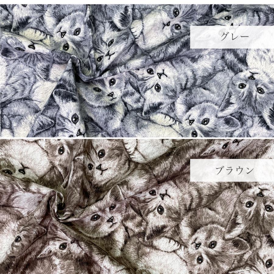 綿麻リアルプリントキャット アメリカンショートヘア 猫 ねこ ネコ