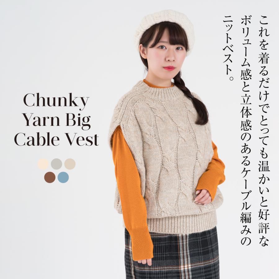 ナゴンスタンス　ケーブルニットベスト nagonstans(ナゴンスタンス)｜ケーブルベスト/Salt の通販｜ELLESHOP