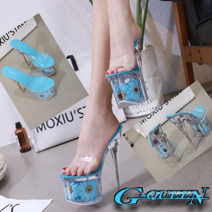 キャバ サンダル キャバヒール ヒール バラ 厚底 キャバサンダル