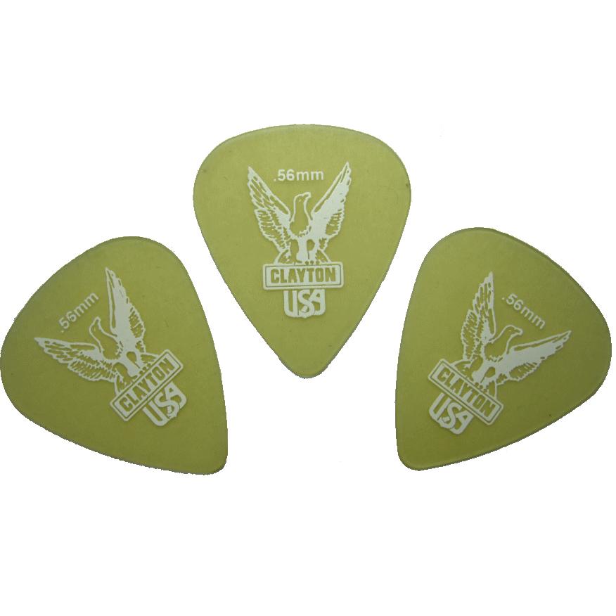 CLAYTON ULTEM PICK 【US56】 クレイトン ウルテム ピック ３枚セット (ティアドロップ0.56mm)｜g-sakai