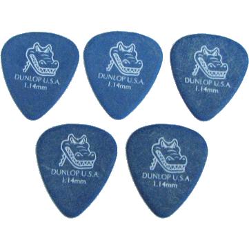 JIM DUNLOP GATOR GRIP STANDARD blue 1.14 ジム ダンロップ ピック 5枚セット (ゲーター グリップ スタンダード ティアドロップ 1.14mm)｜g-sakai