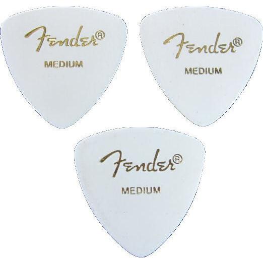 Fender CLASSIC CELLULOID 346 shape White Medium フェンダー ピック 3枚セット (白 おにぎり ミディアム)｜g-sakai