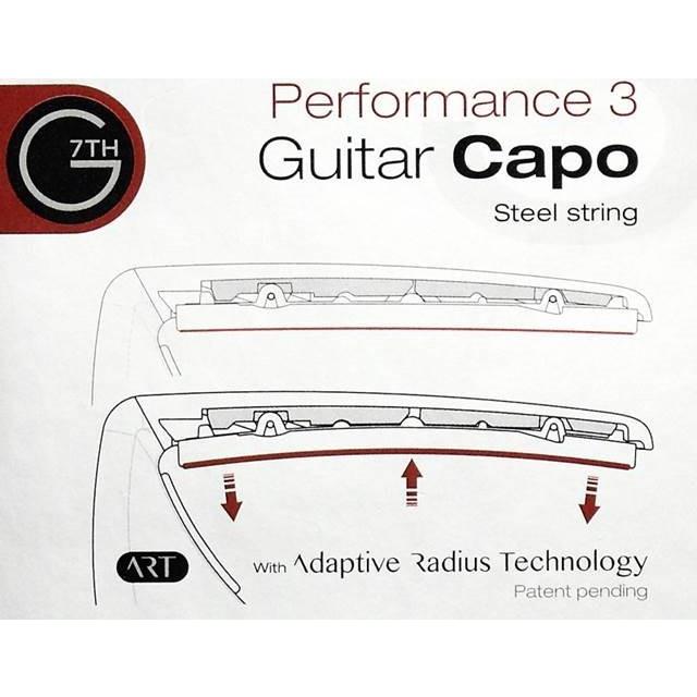 G7th Performance 3 ART Capo for Steel String Guitar 【Silver】 パフォーマンス 3 カポ スティール弦６弦用 【シルバー】の画像