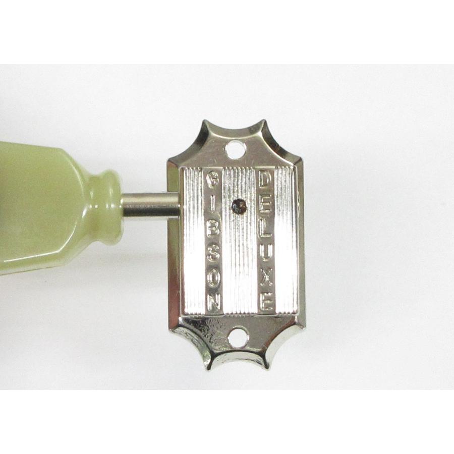 Gibson PMMH-010 Vintage Nickel Machine Heads / Deluxe Green Key Tuner / 1 PER SIDE ギブソン 純正 ペグ 2個セット ニッケル｜g-sakai｜03