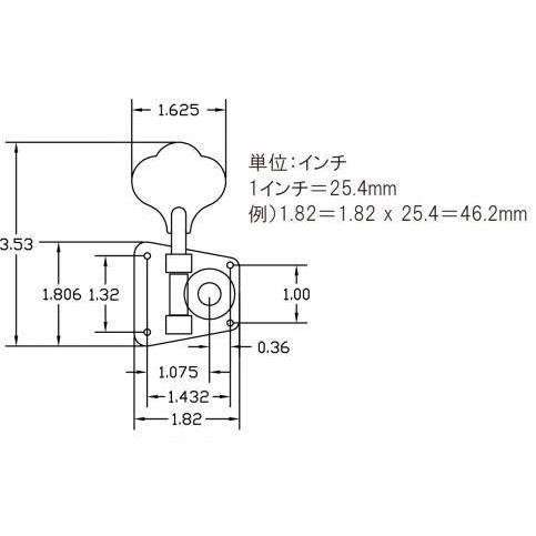 HIPSHOT 【BT-2 N】 BASS EXTENDER KEY Nickel ヒップショット ベース 