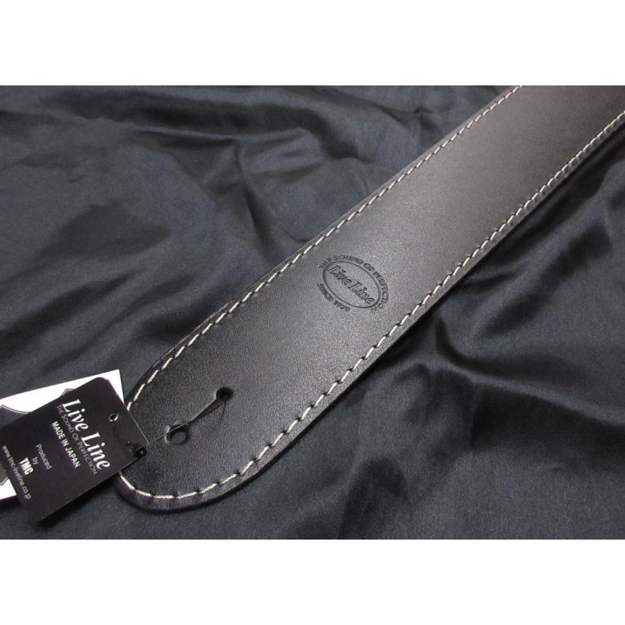 Live Line LM45BLK Made in Japan ライブライン 国産 レザー 本革 ギター・ストラップ ブラック