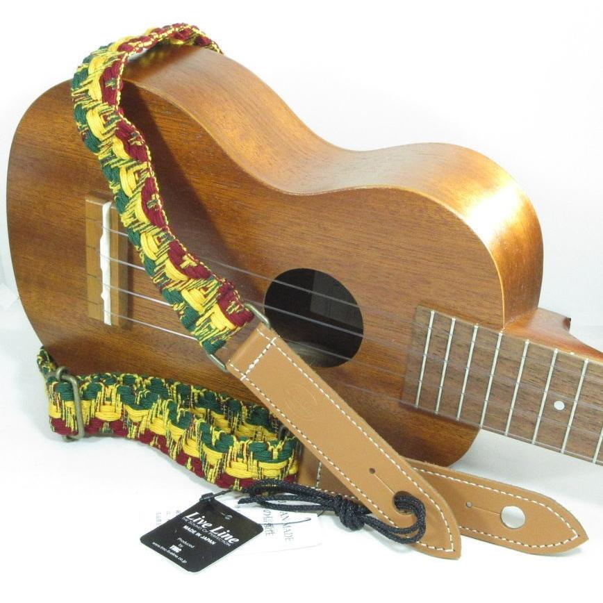 Live Line 【YUS23-3】 Ukulele Strap Rasta ライブライン ウクレレ