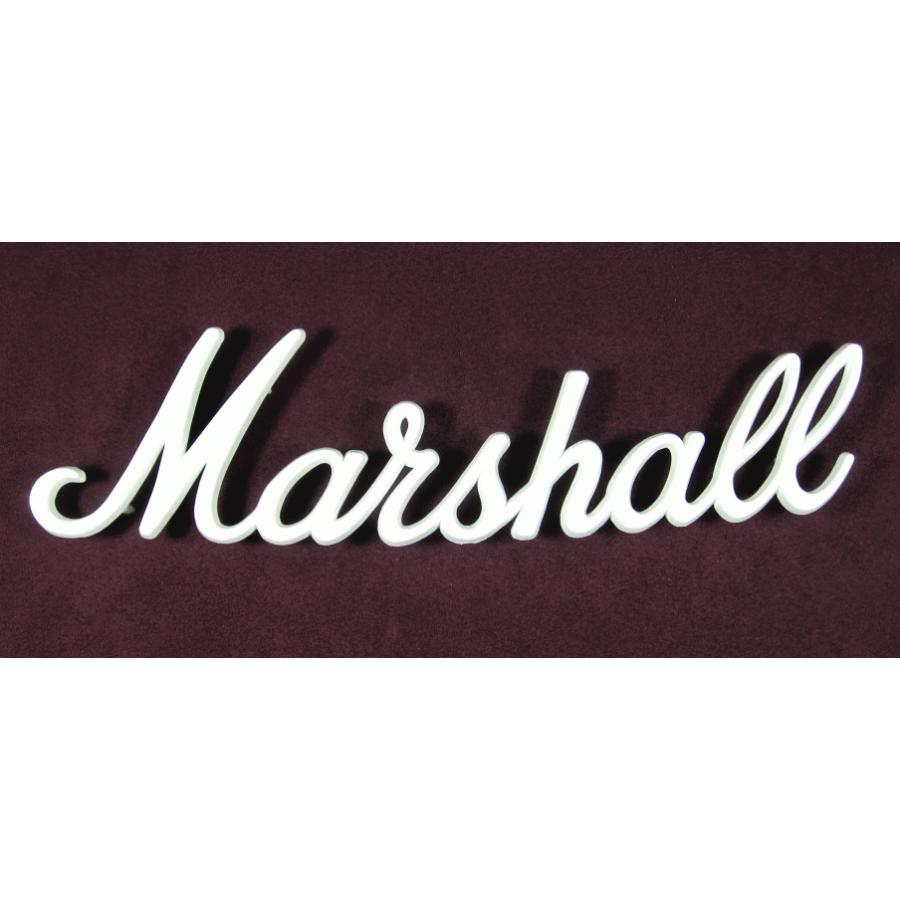 Marshall 【LOGO00005】 Amp Logo Large White マーシャル ロゴマーク 大 ホワイト（標準タイプ スピーカーキャビネット用) アンプ ロゴ｜g-sakai｜02