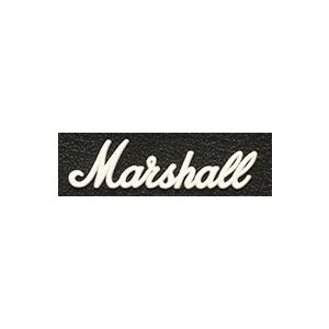 Marshall 【LOGO00009】 Amp Logo Small White マーシャル ロゴマーク 小 ホワイト（ビンテージタイプ 1987X用) アンプ ロゴ｜g-sakai