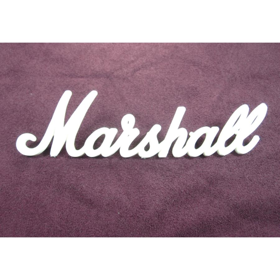 Marshall 【LOGO00009】 Amp Logo Small White マーシャル ロゴマーク 小 ホワイト（ビンテージタイプ 1987X用) アンプ ロゴ｜g-sakai｜02