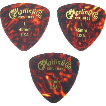 Martin PICK Triangle Shell L マーティン ピック 3枚セット (べっ甲柄 おにぎり型 ライト   シン)