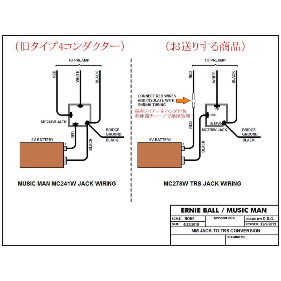 MusicMan U.S.A. MONO JACK 【#M05159】 for Sting Ray ミュージック