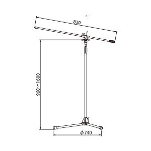 TAMA MS205BK Microphone Boom Stand タマ マイクスタンド ブーム・スタンド_2