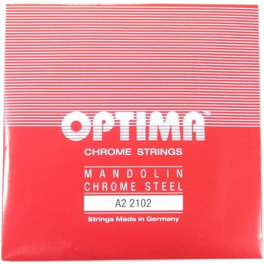 OPTIMA 【A2 2102】 MANDOLIN CHROME STEEL STRING Red オプティマ マンドリン弦 レッド/赤 バラ売り2弦（2本入り）｜g-sakai