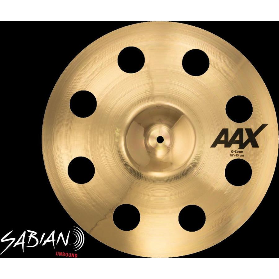 メーカー販売 SABIAN AAX-18OZCS-B O-ZONE CRASH 18(46cm) セイビアン クラッシュ・シンバル AAXシリーズ Oゾーン・クラッシュ