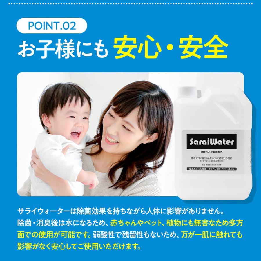 サライウォーター2L 無害な消臭除菌水 次亜塩素酸水 ウイルス 菌を消臭