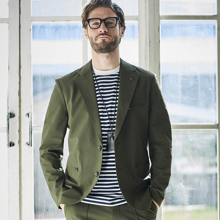 SALE 8/6迄 ジャケット メンズ マイクロサッカー 清涼 軽量 コンシール