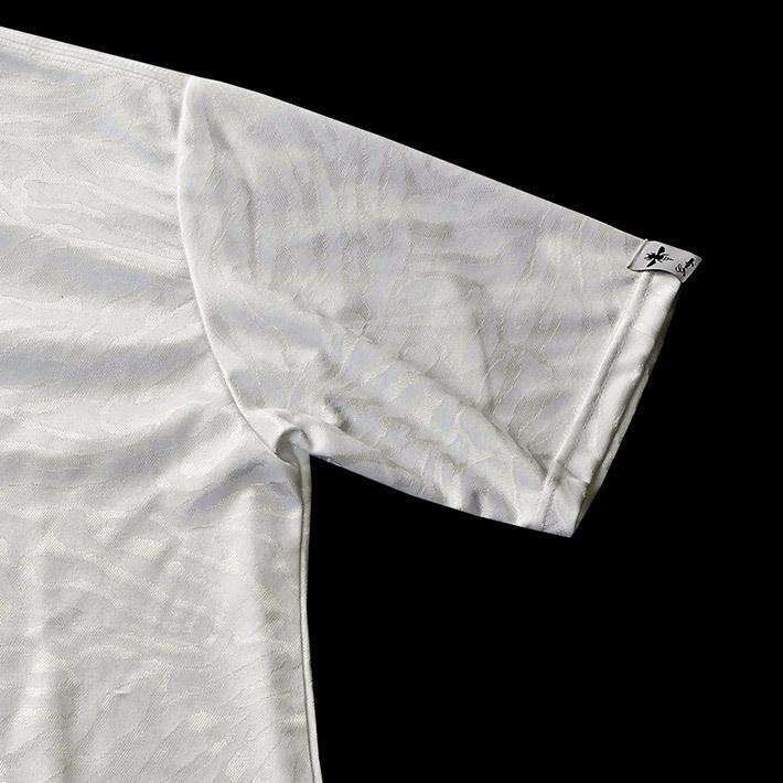 最終決算 WEB限定 Tシャツ メンズ 半袖 カモフラ柄 ジャガード 迷彩 シャイニーカモ ショートスリーブ ホワイト ブラック 121512  G-stage ジーステージ reseau-fbus.fr