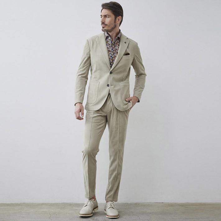 【G-stage ジーステージ】秋冬用カジュアルセットアップスーツ 会員限定SALE］秋冬 ジャガード ストレッチ ジャージジャケット