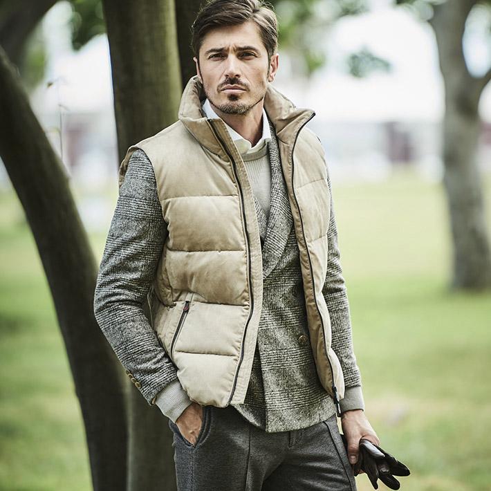 美品g-stage ダウンパンツ　暖パンツ ブラック/グレー　46 g-stage（ジーステージ）の「ダウンパンツ ソロテックス ストレッチ