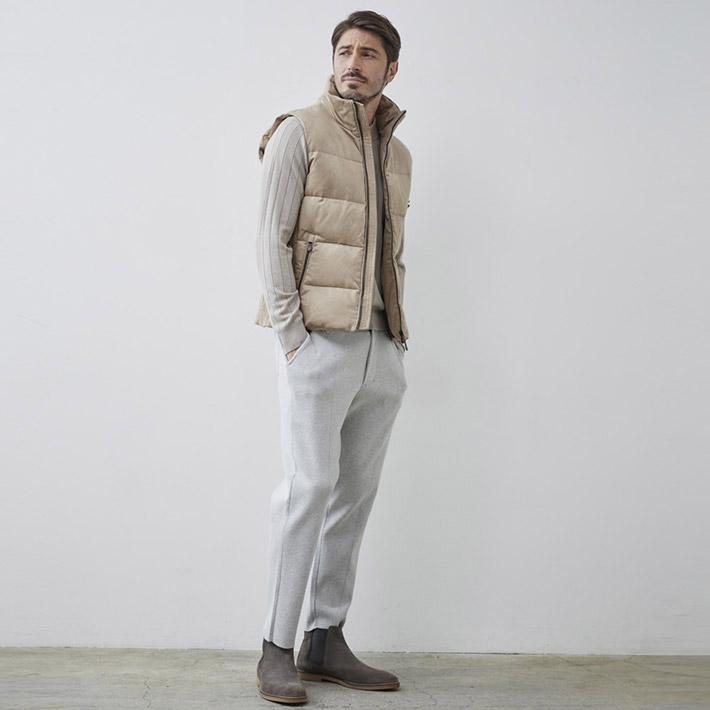 黄金騎士様専属G-STAGE 茶色ダウン スーツジャケットパンツ　50サイズ SUITS BY JUNKO SHIMADA Super100′s ハイクオリテ【AOKI公式