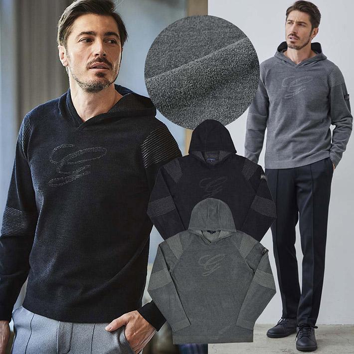 g-stage（ジーステージ） パーカー メンズ ニット軽量 ソフト モール