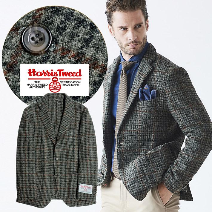 お1人様1点限り ハリスツイード メンズ ジャケット ウィンドウチェック 英国 カーキ グレイ チェック 2808 005 G Stage ジーステージ 魅了 Homeofmalones Com