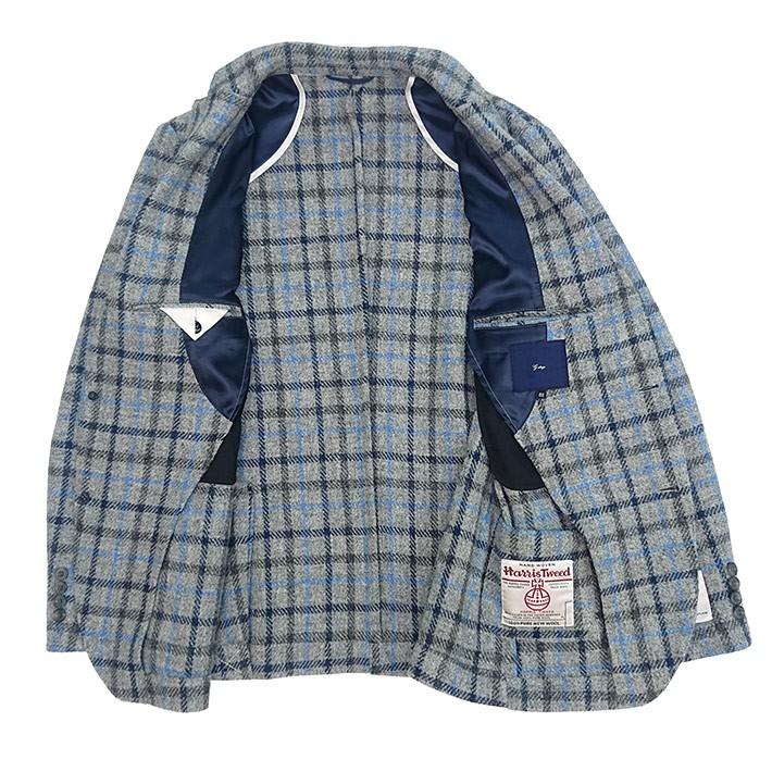 ハリスツイード ジャケット メンズ タータンチェック ハリスツイード