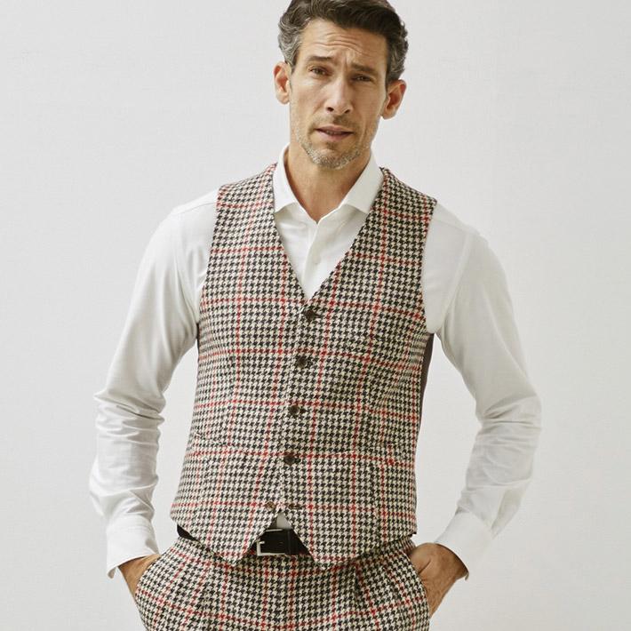 HARRIS TWEED ジーステージ ツイード ジレ メンズ ベスト HARRIS TWEED ジーステージ ツイード ジレ メンズ ベスト