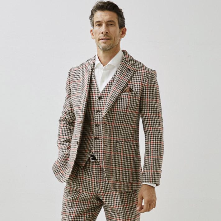 HARRIS TWEED ジーステージ ツイード ジレ メンズ ベスト