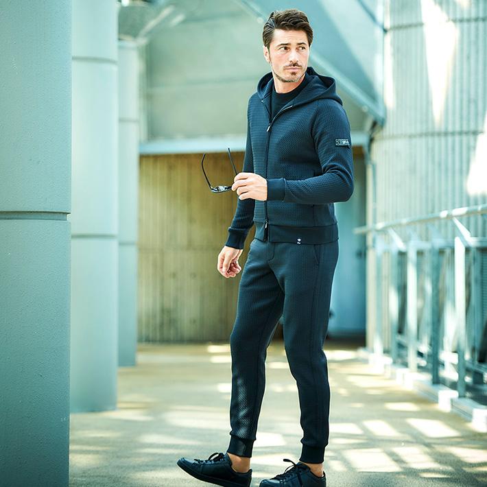 g-stage（ジーステージ） パーカー メンズ キルティング風 ストレッチ