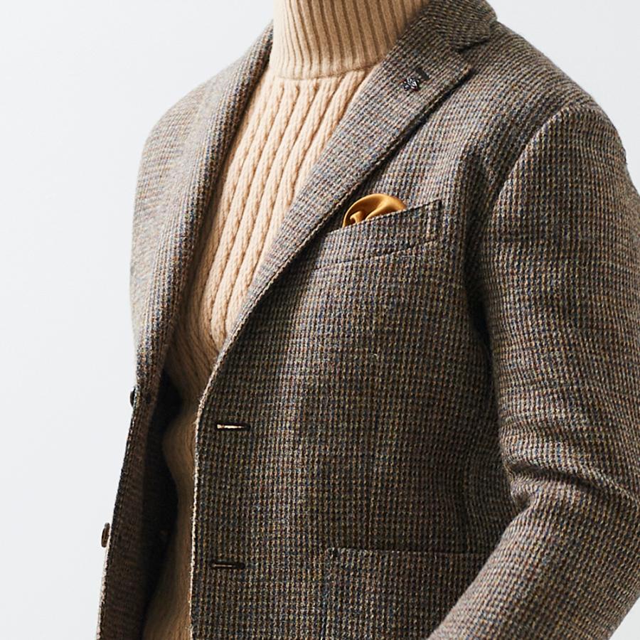 パーティを彩るご馳走や ジャケット メンズ ハリスツイード テーラードジャケット マルチチェック HARRIS TWEED 秋冬 セットアップ別売 490222-209 G-stage ジーステージ