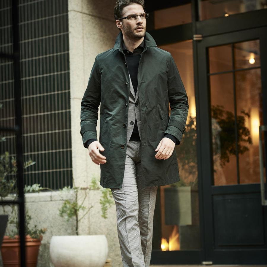 ステンカラーコート スプリングコート メンズ アウター ビジネス 撥水 軽量 ネイビー カーキ G Stage ジーステージ メンズウエアg Stage Yahoo 店 通販 Yahoo ショッピング