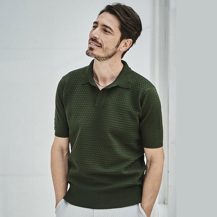 G-Stage グレー ポロシャツ 綿ポリエステル50サイズ g-stage ジーステージ G-STAGE メンズ ポロシャツ サマーニット