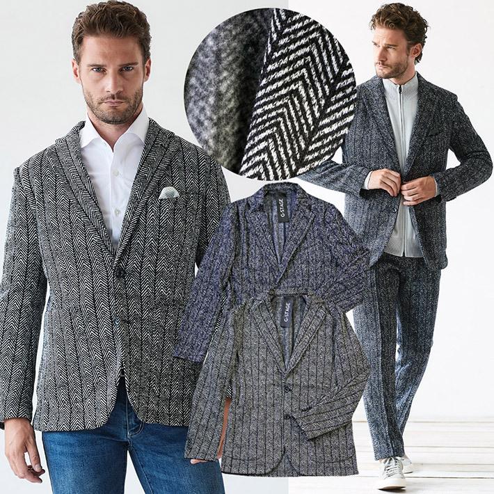 ジャケット メンズ 秋冬 ヘリンボーン 裏フリース プリント ジャージ 6002 G Stage ジーステージ Gear Suit セットアップ パンツ別売り 6002 メンズウエアg Stage Yahoo 店 通販 Yahoo ショッピング