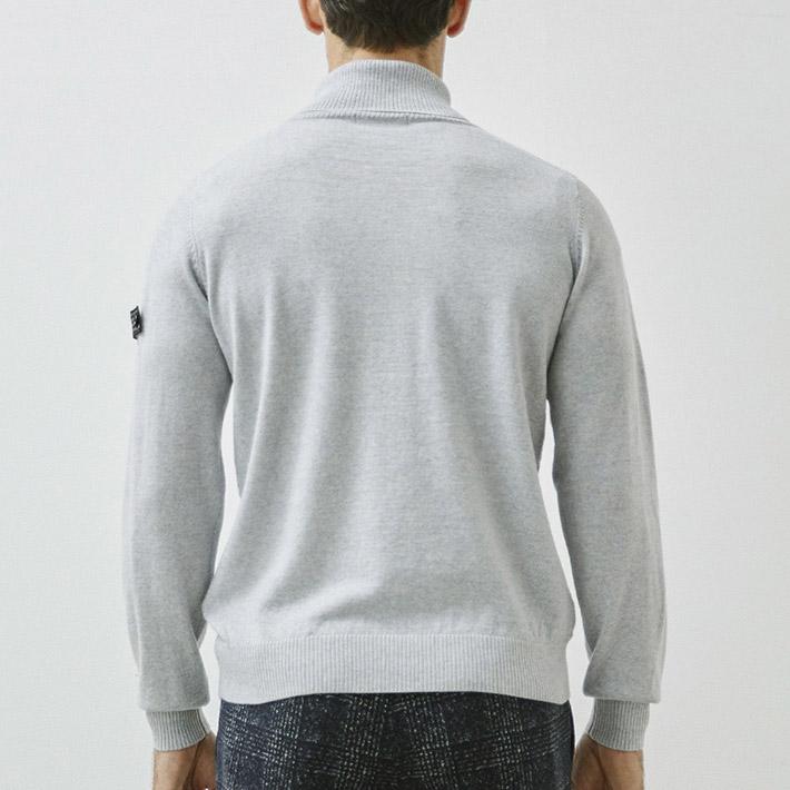 セーター メンズ ニット タートルネック キャッシュウール イタリア製生地 ゼニアバルファ 編み柄切り替え 秋冬 630701 G-stage ジーステージ イタリア製生地 stage