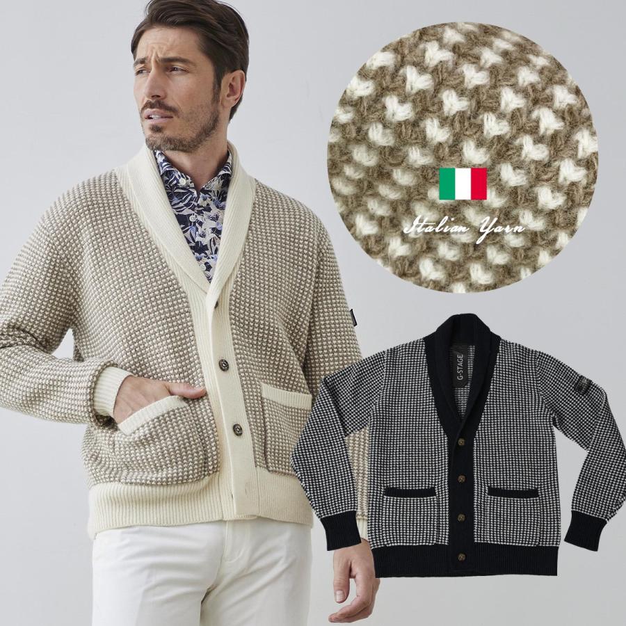 ジーステージ G-STAGE 最終SALE2/28迄 メンズ カーディガン イタリアン  