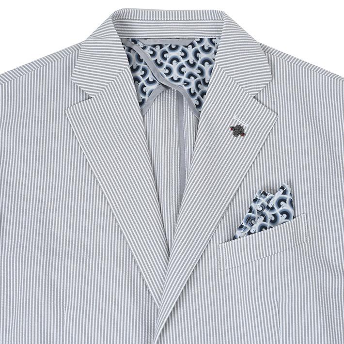 ✨未使用✨G-stage シアサッカー TORAY 洗える ブラウン 格子 46 g-stage ジーステージ G-STAGE メンズ [SALE] ジャケット シア