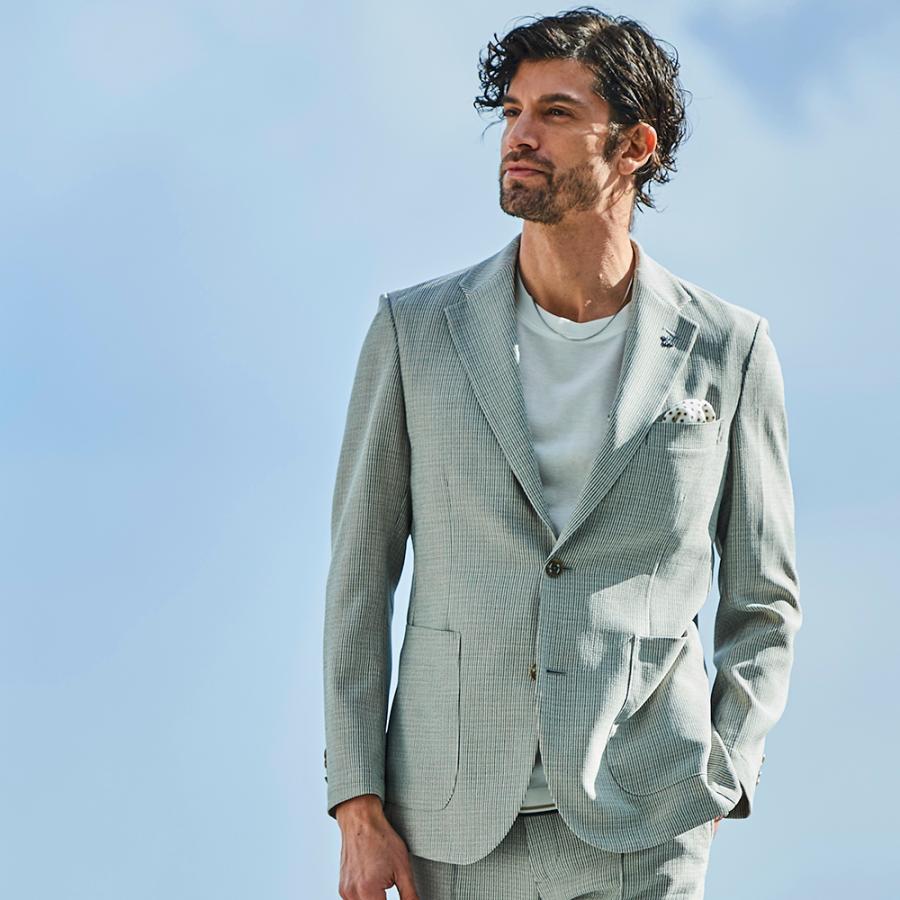 g-stage（ジーステージ） セットアップ メンズ リネンルック 吸汗速乾