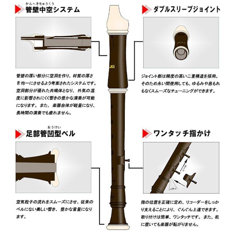 リコーダー ソプラノリコーダー 502B(G) ジャーマン式 AULOS アウロス