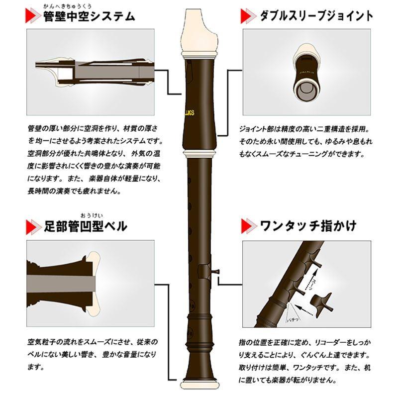 リコーダー テナーリコーダー 511B(E) ソフトケース付 バロック リコーダー テナーリコーダー 511B(E) ソフトケース付 バロック