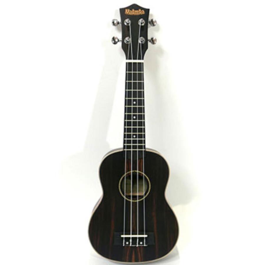 【６日までポイントUP】チューナー付 MaAmAa ソプラノウクレレ Black Ebony MU-VWB1 + GT-200D_1