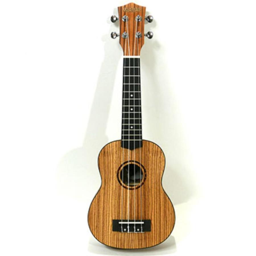 【６日までポイントUP】チューナー付 MaAmAa ソプラノウクレレ Zebra Wood MU-VWZ1 + GT-200D_1