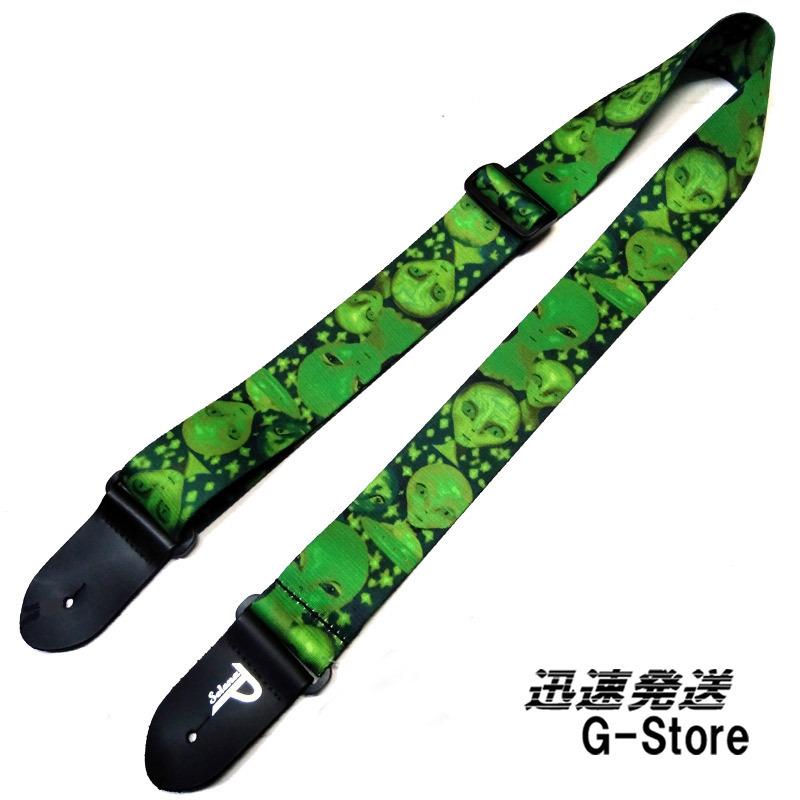 Perri S ギターストラップ Lpcp 7215 エイリアン グリーン 2inch Green Aliens Polyster Guitar Strap ペリーズ G Store Yahoo ショッピング店 通販 Yahoo ショッピング
